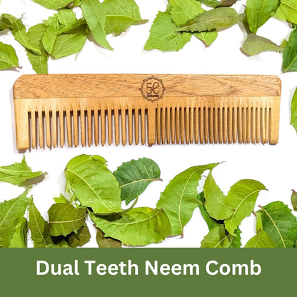 Neem Wood Comb, Handcrafted, Scalp Stimulating