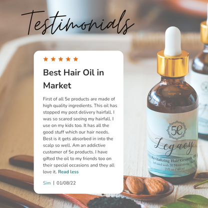Natural Herbal Hair Oil, Rosemary Revitalizing Hair Growth Oil