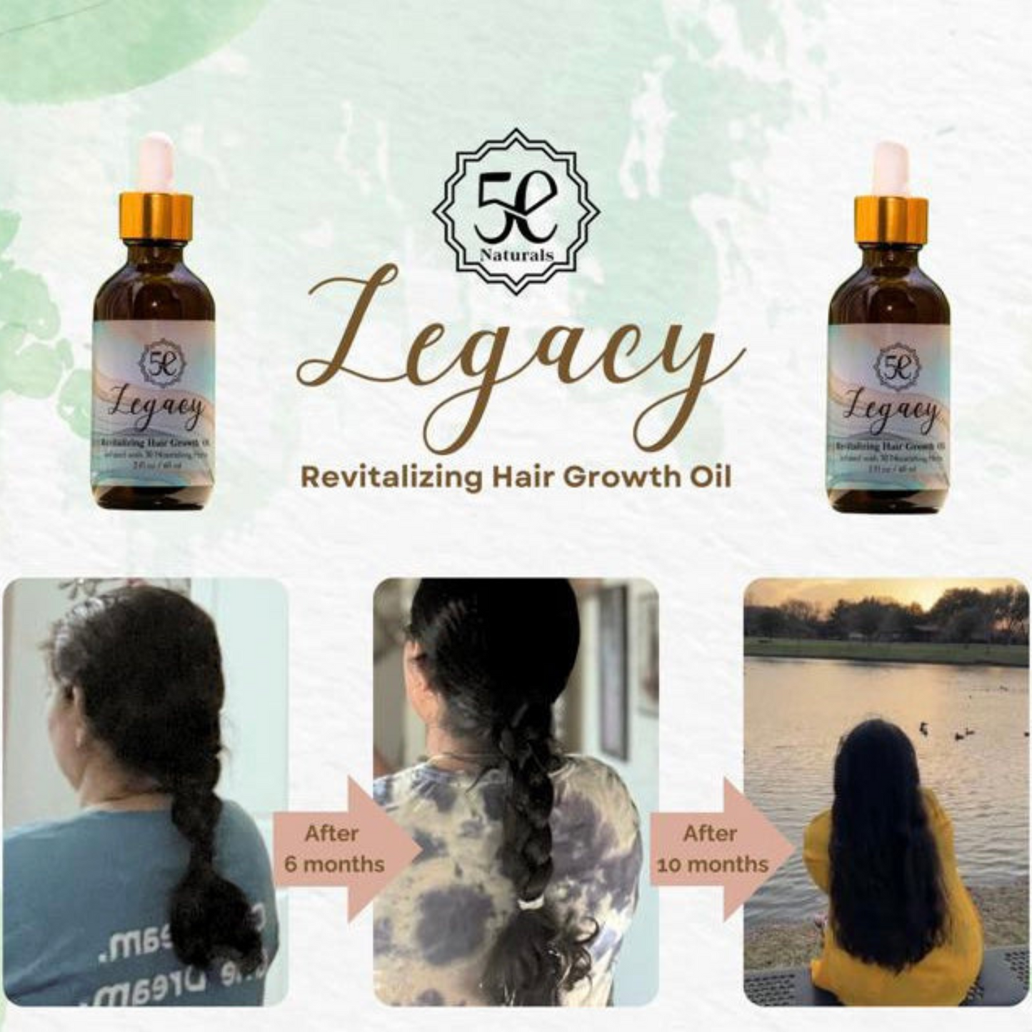 Natural Herbal Hair Oil, Rosemary Revitalizing Hair Growth Oil