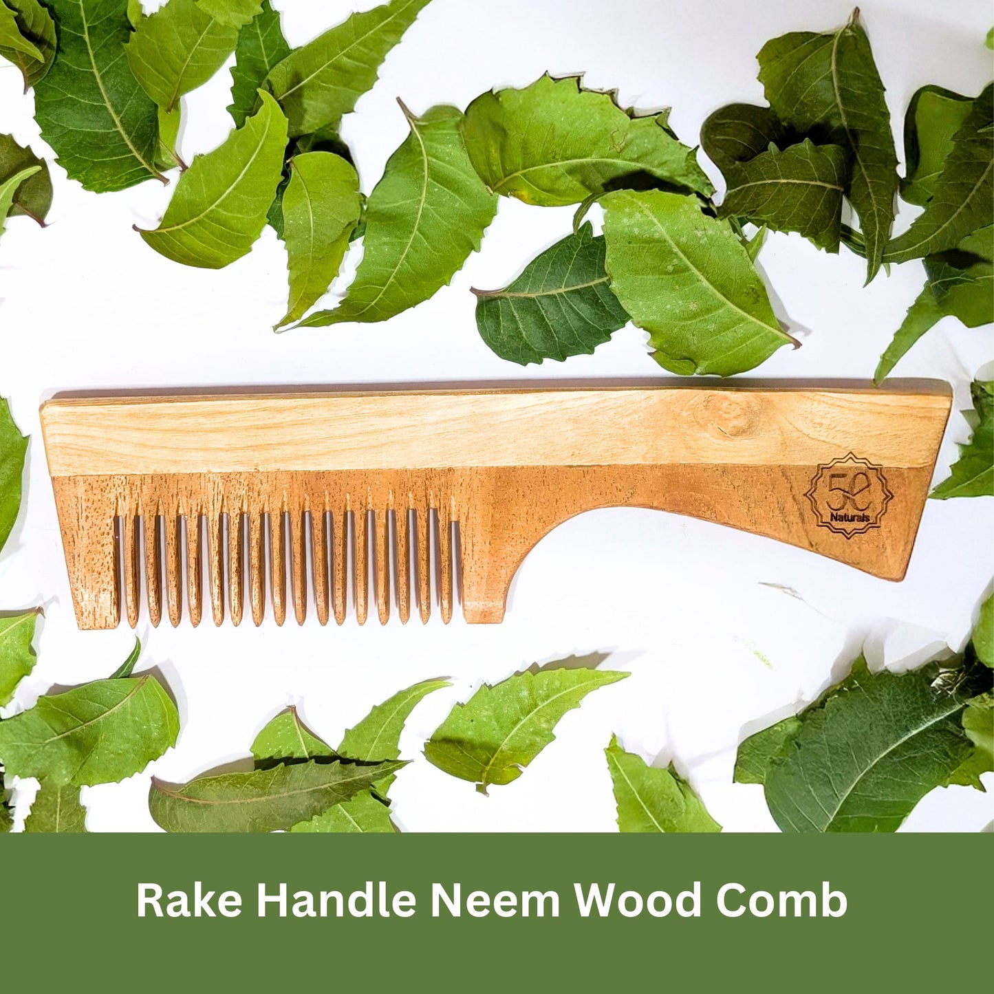 Neem Wood Comb, Handcrafted, Scalp Stimulating