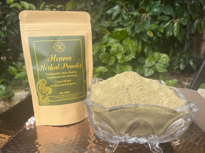 Natural Henna Herbal Hair Powder, Chemical-Free Organic Henna